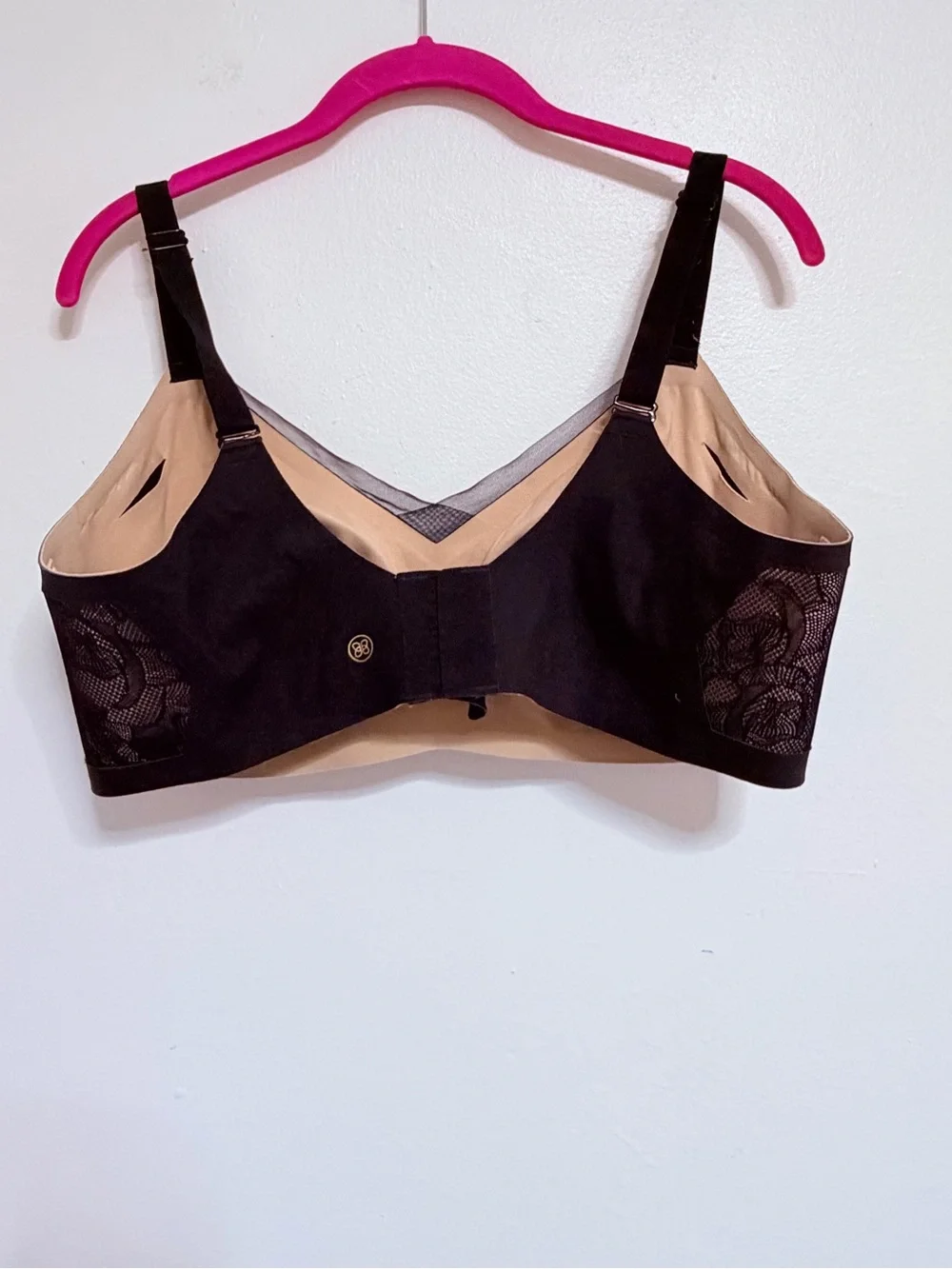 Honeylove Lace Insert Crossover Wireless Bra 40C